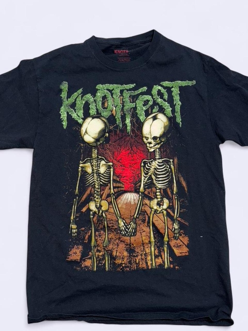 Knotfest Road Show 2021 Skeleton Graphic Band Tee Black Size Medium